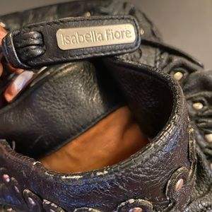 ISABELLA FIORE Black Leather Stud Bag